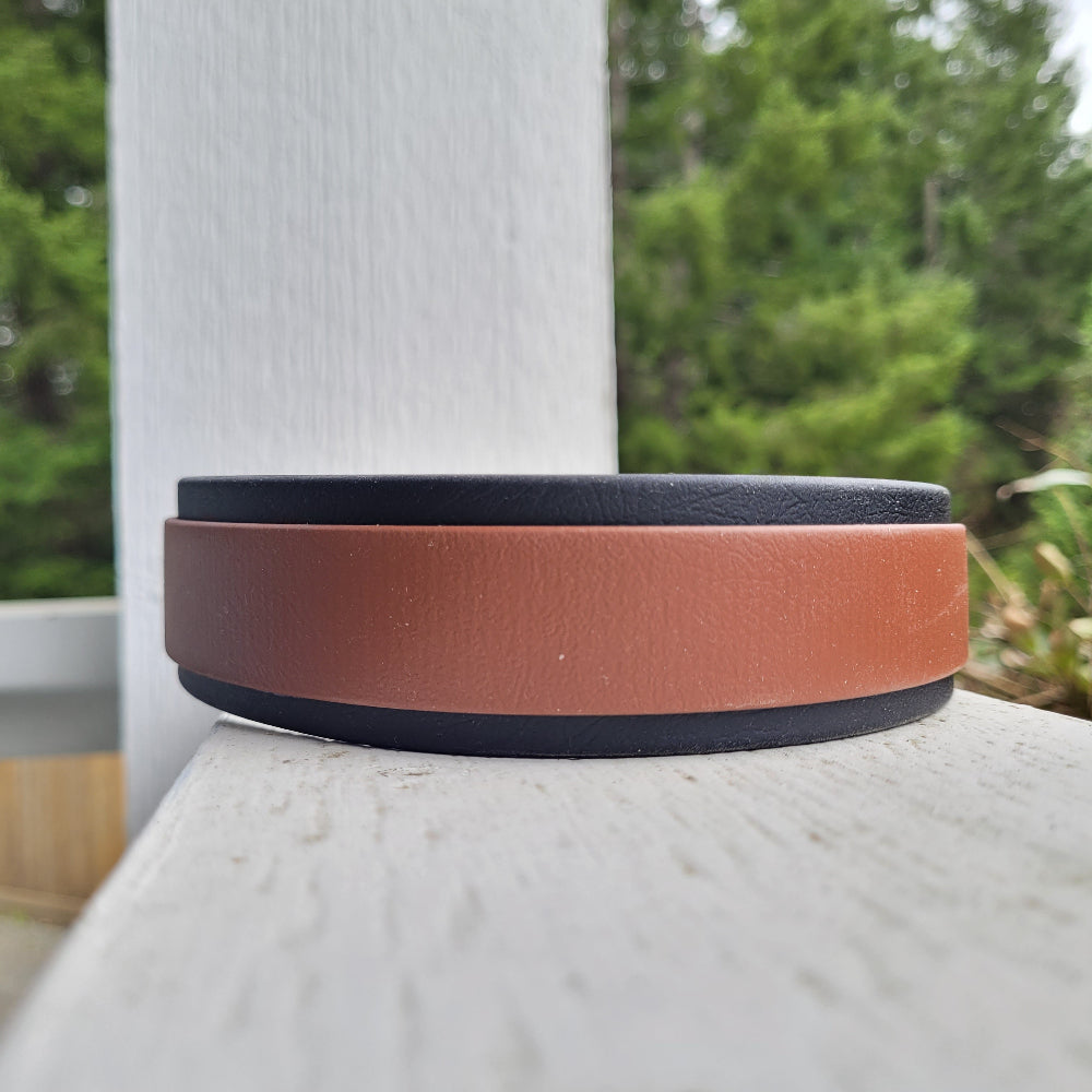 Medium brown on black