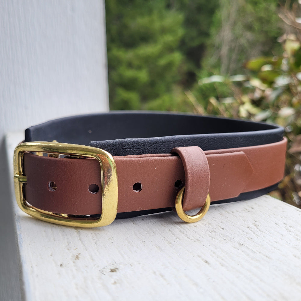 Medium brown on black