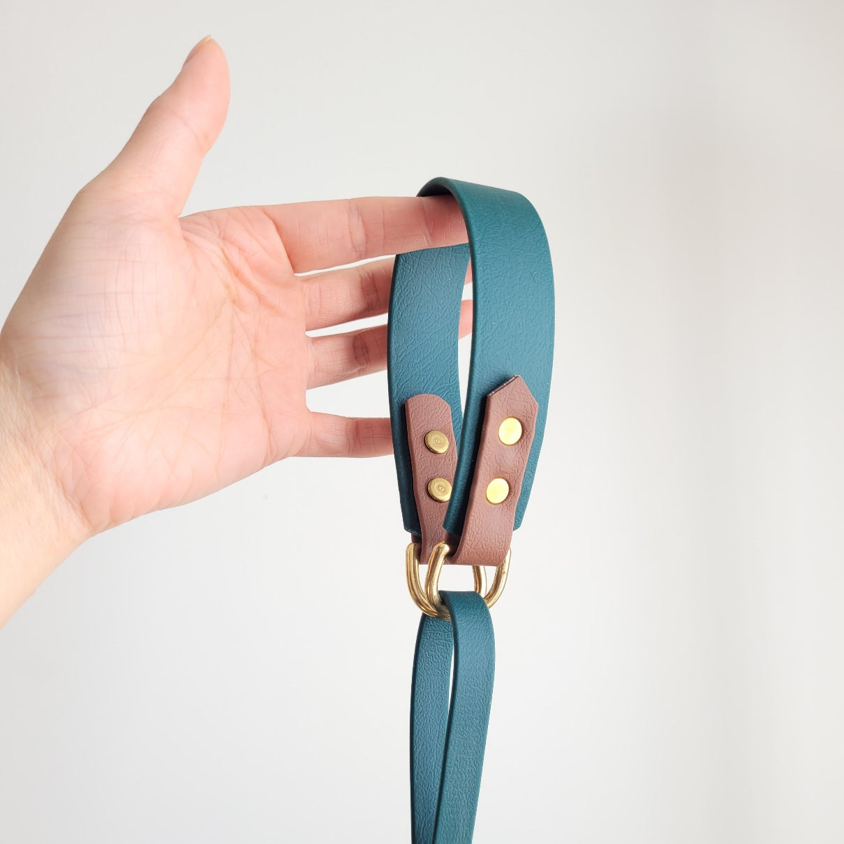 Hunter green and medium brown
