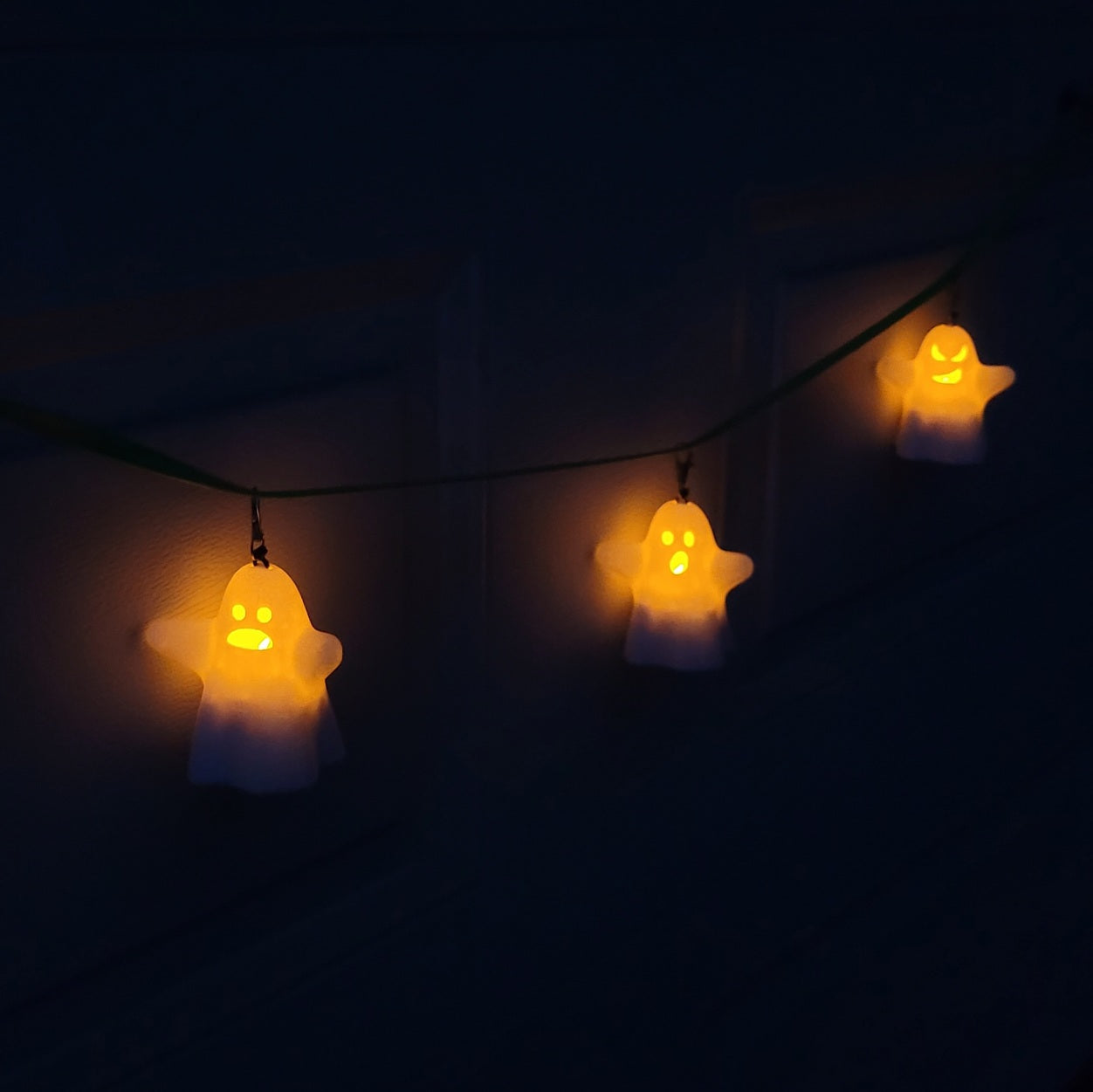 In the dark, they light up! Mounts are not included.