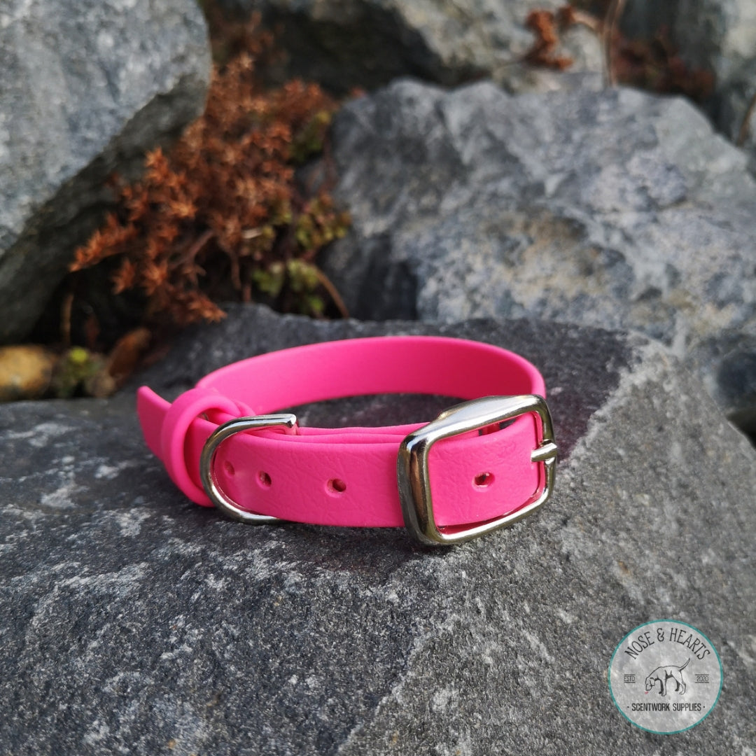 Magenta & silver hardware