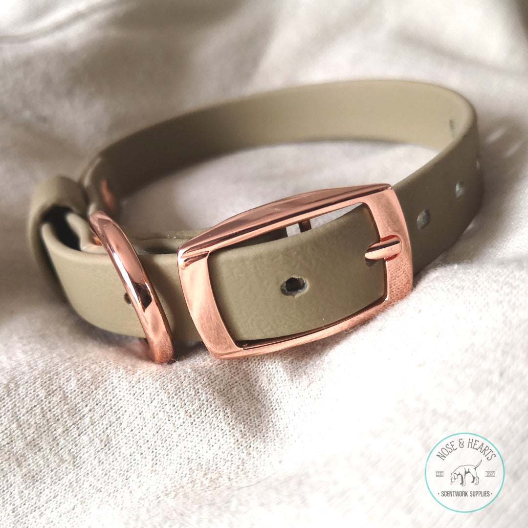 Sahara tan and rose gold hardware