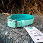 Sea foam green on top of 1.5" teal 