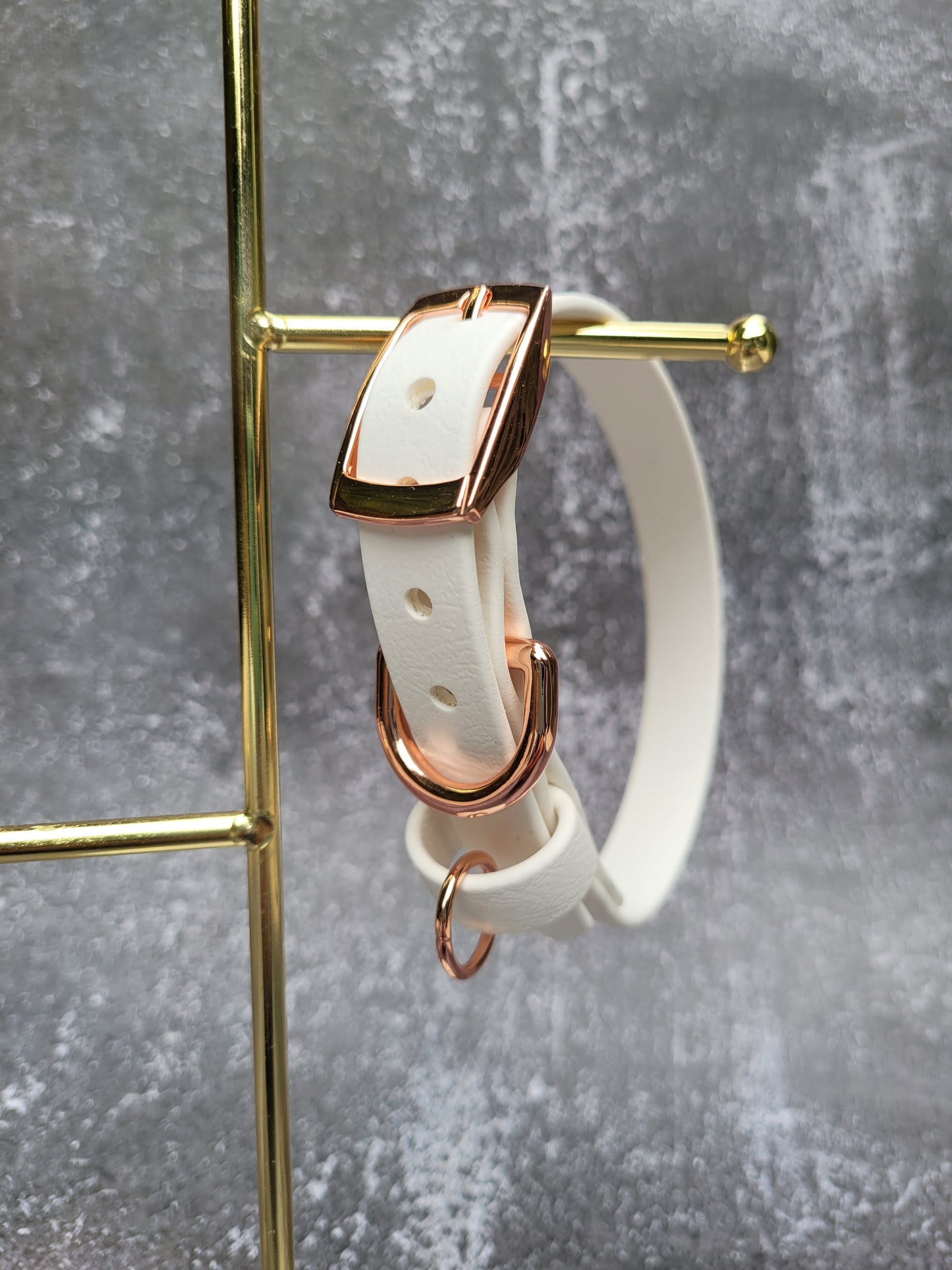 White with rose gold hardware 