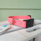 Pre-made: 1" Black Plastic Quick-Release BioThane® Collar (Coral Pink)