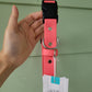 Pre-made: 1" Black Plastic Quick-Release BioThane® Collar (Coral Pink)