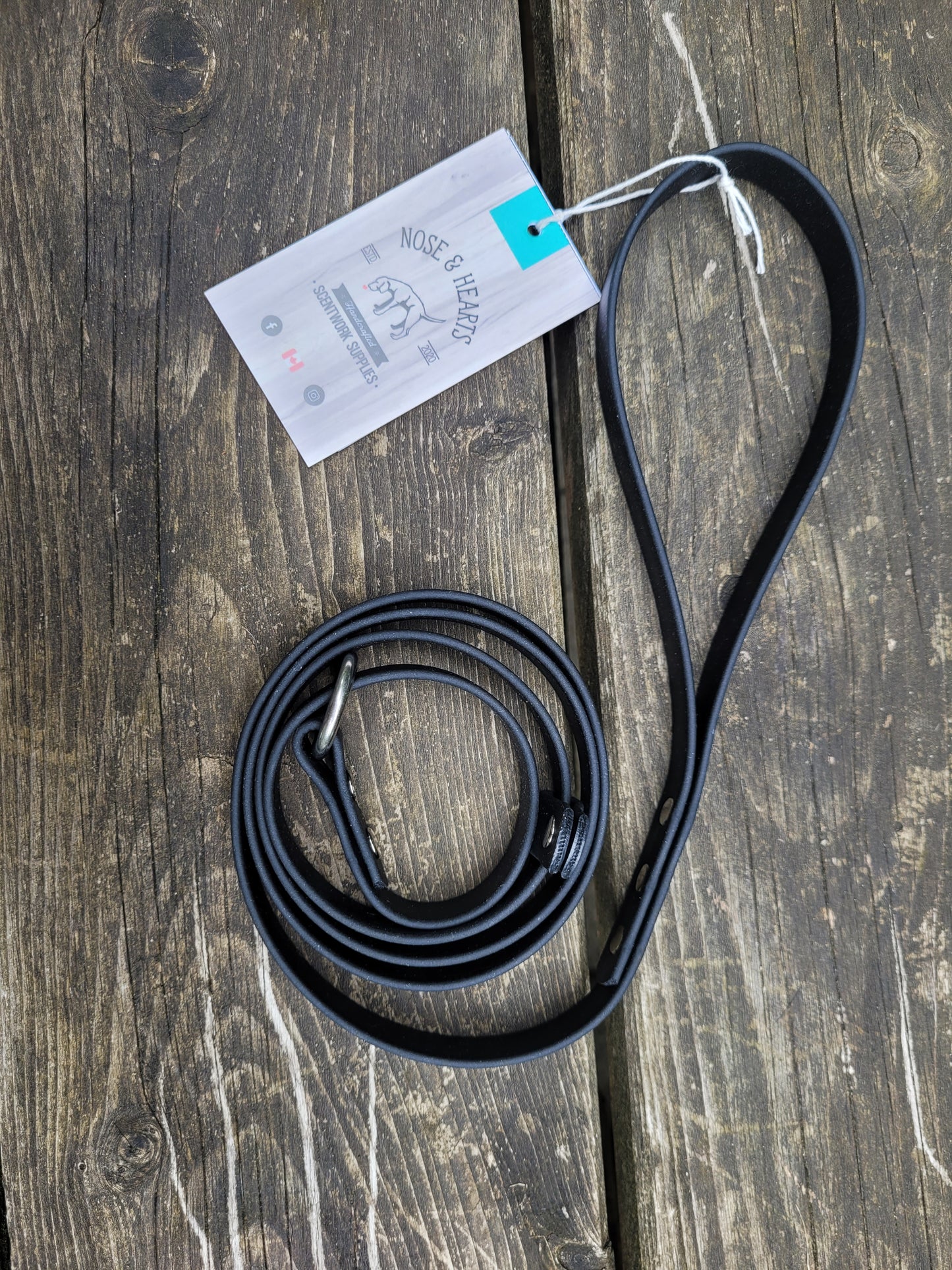 Pre-made: 5/8" BioThane®  Slip Leash (Black)