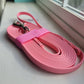 Bubble gum pink BioThane leash or long line. Waterproof and easy to clean. Made on Vancouver Island 