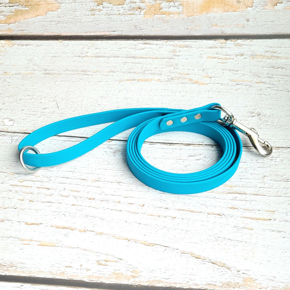Blue lagoon with silver 3" long clasp, 6ft