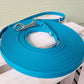 Blue lagoon shown with 3" silver clasp and ring on handle loop