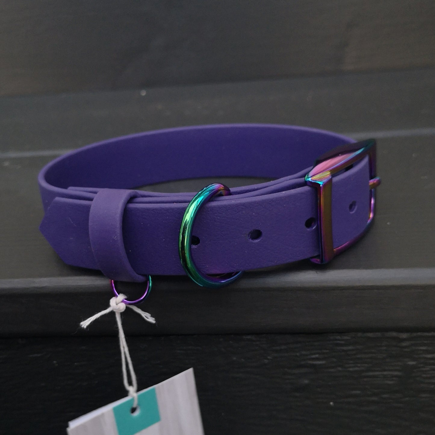 Purple with rainbow hardware 