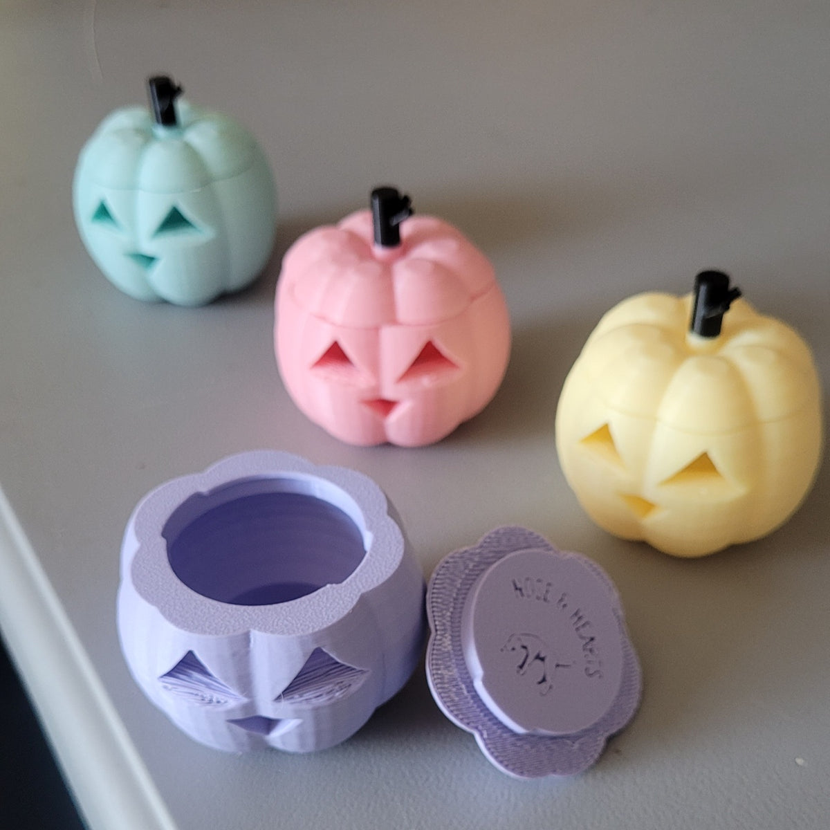 A view inside one of the pumpkin vessels! Pastel Pumpkin Vessel for scentwork has lots of room for your target odour.