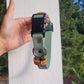 Sage green with burnt orange accent biothane dog collar