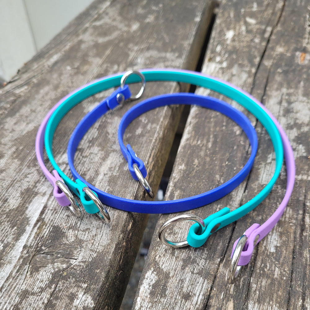 Amethyst, teal and royal blue 