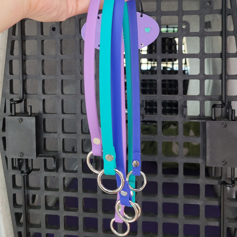 Amethyst, teal and royal blue 