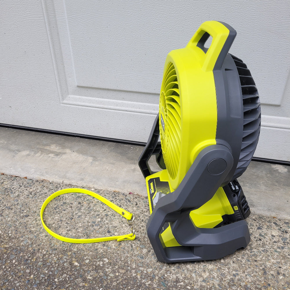 Neon yellow. Fan not included.