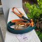 Burnt orange and Hunter Green Hands-Free Leash