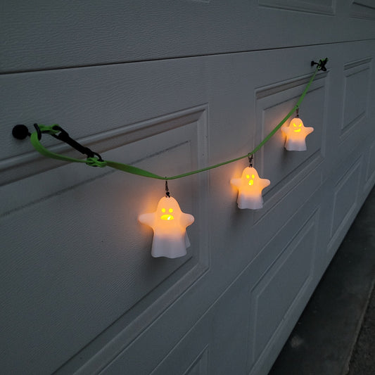 In the dark, they light up! Mounts are not included.