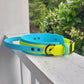 Sky blue (Wide colour) & neon yellow (front colour) in size medium.   