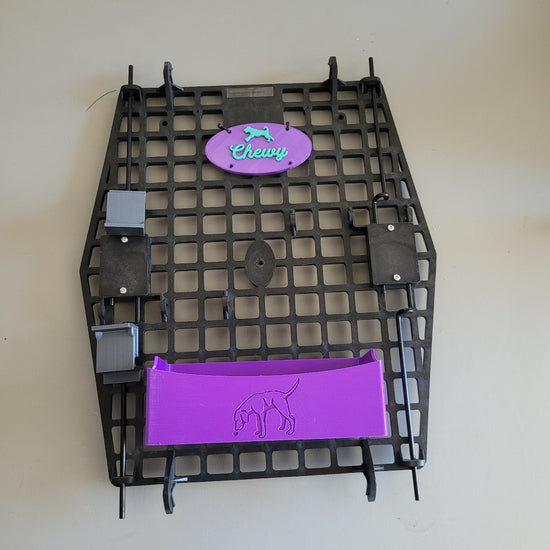 Purple shown on Large Ruffland Kennel door. Crate tag sold separately.