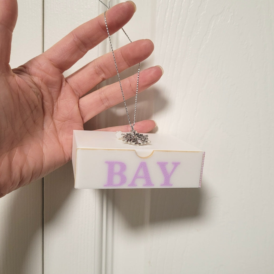 Lavender font in Simple font in caps