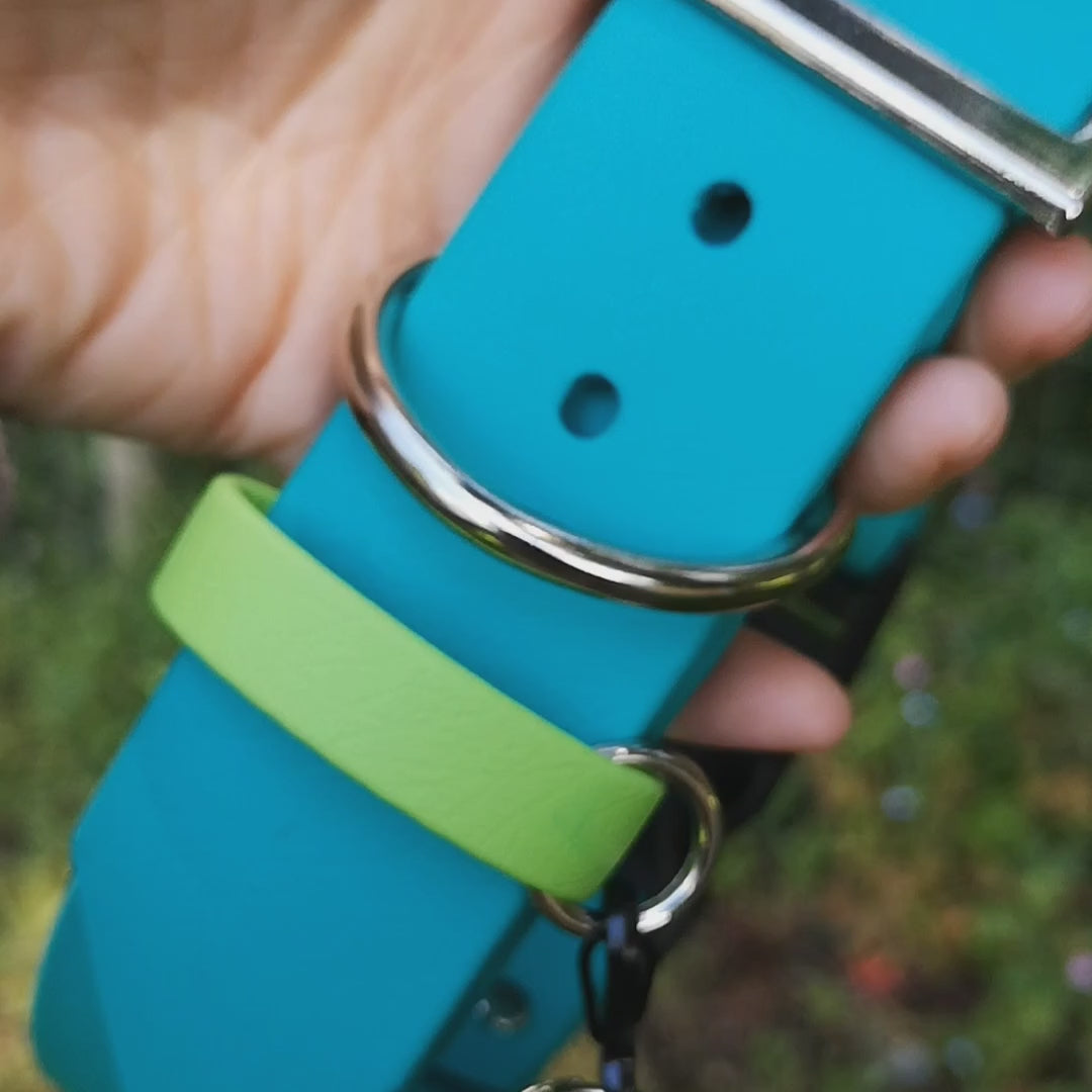 Video of teal and lime green 