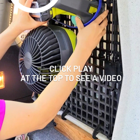 Video on how to mount your fan. Shown on an XL Ruffland kennel