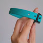 Pre-made: 5/8" Metal Pin BioThane® Collar (Teal & Amethyst)