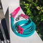 Teal and magenta pink