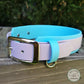 Sky blue wider colour with lavender 1" front colour