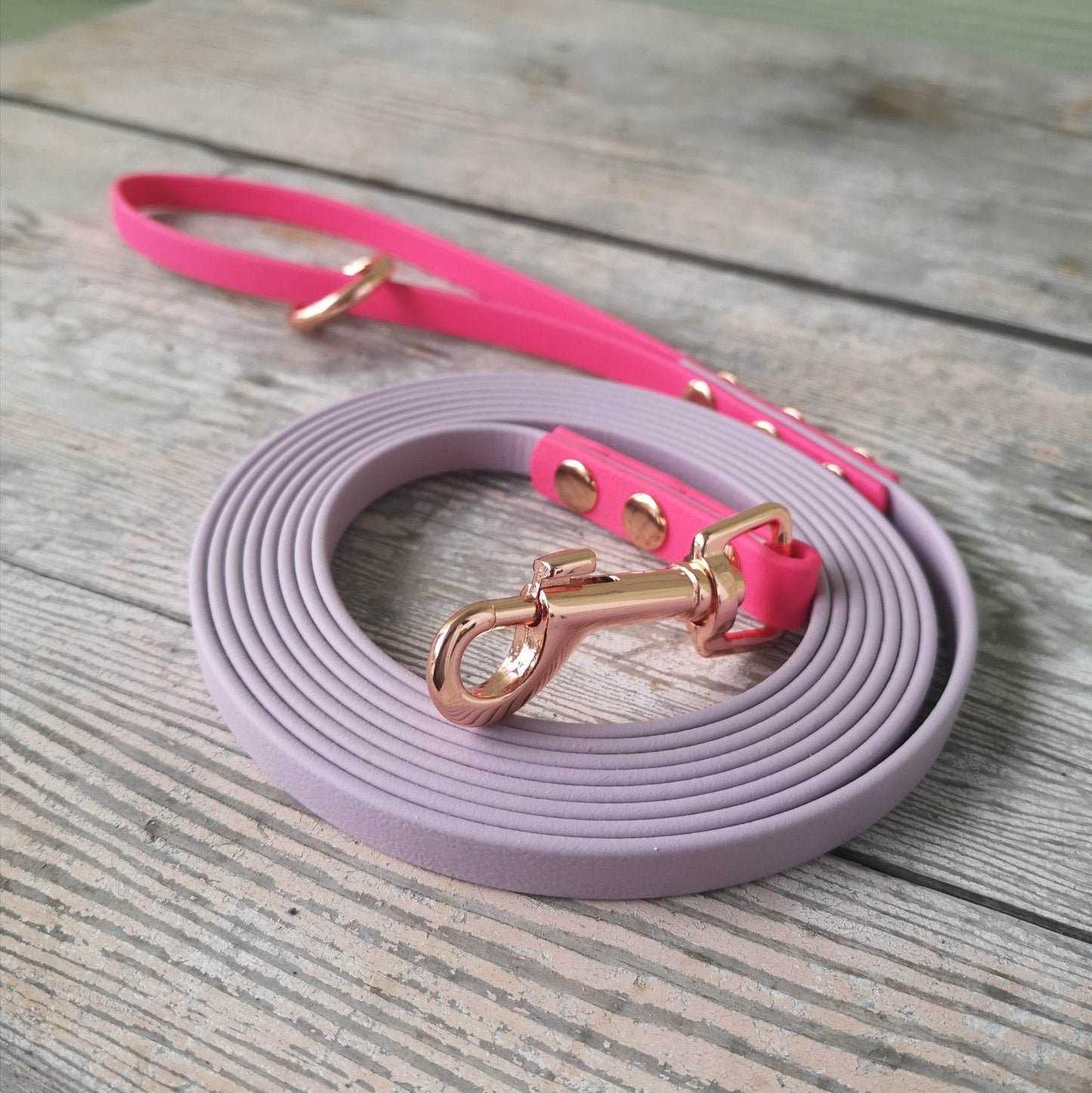 Lavender and magenta with rose gold hardware