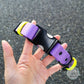 Amethyst and neon yellow strap