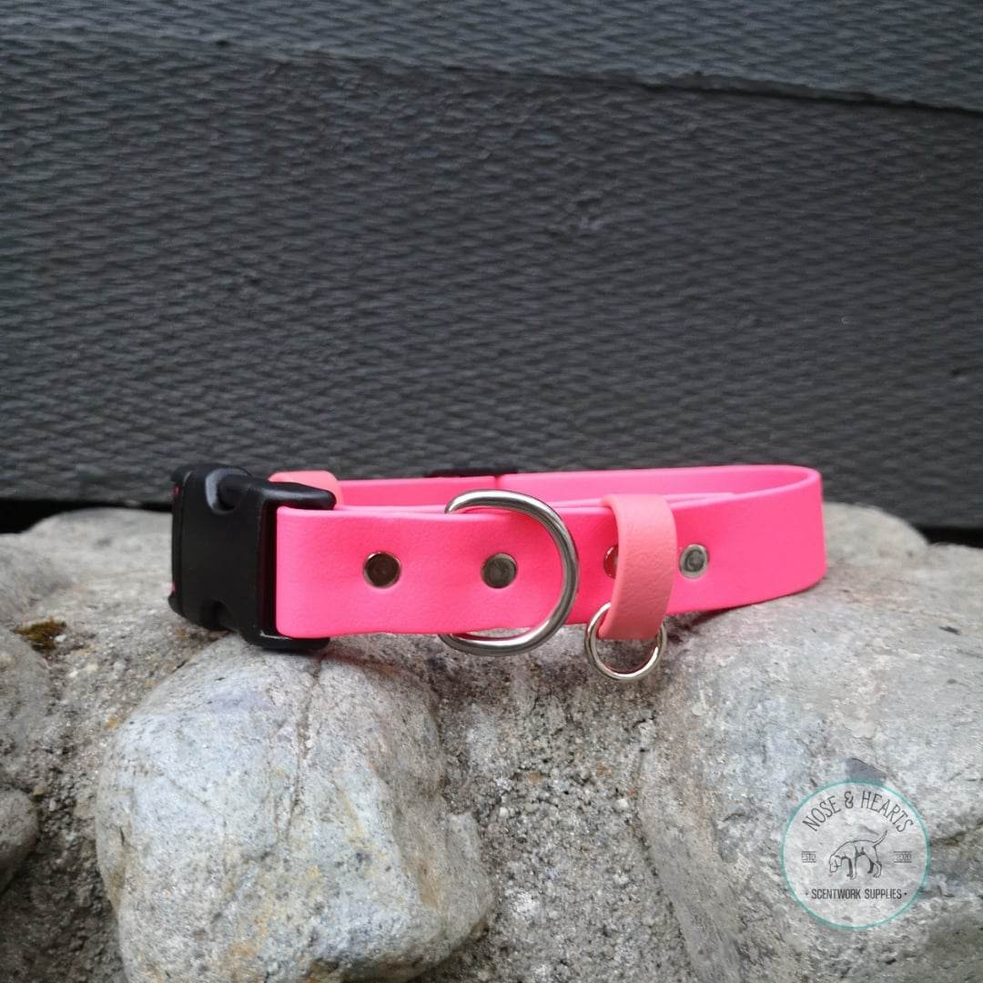 Magenta with coral pink strap