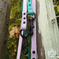 Teal and Lavender leash with black hardware
