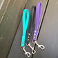 Teal, black, purple
